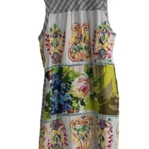 Anthropologie Aratta Silent Journey shirt-dress boho paisley floral embroidery